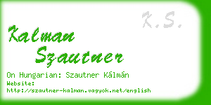 kalman szautner business card